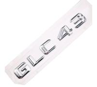 RCTGPGJAC Autocollant de Voiture for Lettres et Chiffres d'emblème arrière de Voiture, Compatible for Mercedes Benz GLC 43 GLC43, Argent chromé/Noir Mat(Silver-Sharp)