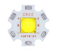RCTGPGJAC Lampe de Poche LED CREE DC12V 6V, Lampe importée XHP50 XHP70, Perles Originales en cuivre 18W ou 30W, émetteur LED 20mm PCB en cuivre Blanc Froid(12V 30W XHP70.2)