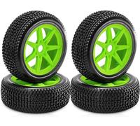 RcThjia 1/8 RC Off-Road Buggy Racing Pneus et roues 17 mm Hex RC Pneus avec inserts en mousse pour ARRMA 1/8 Typhon 3S/6S Losi 8IGHT HongNor FS Racing KYOSHO MP10 MP9 MP9e Neo HSP Hyper. (4 pièces