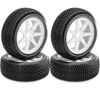 RcThjia 1/8 RC Off-Road Buggy Racing Pneus et roues 17 mm Hex RC Pneus avec inserts en mousse pour ARRMA 1/8 Typhon 3S/6S Losi 8IGHT HongNor FS Racing KYOSHO MP10 MP9 MP9e Neo HSP Hyper. (4 pièces