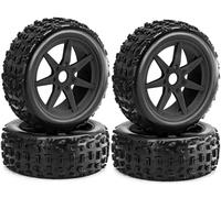 RcThjia 1/8 RC Off-Road Buggy Racing Pneus et roues 17 mm Hex RC Pneus avec inserts en mousse pour ARRMA 1/8 Typhon 3S/6S Losi 8IGHT HongNor FS Racing KYOSHO MP10 MP9 MP9e Neo HSP Hyper. (4 pièces