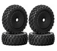 RcThjia 1/8 RC Off-Road Buggy Racing Pneus et roues 17 mm Hex RC Pneus avec inserts en mousse pour ARRMA 1/8 Typhon 3S/6S Losi 8IGHT HongNor FS Racing KYOSHO MP10 MP9 MP9e Neo HSP Hyper. (4 pièces