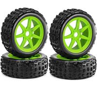 RcThjia 1/8 RC Off-Road Buggy Racing Pneus et roues 17 mm Hex RC Pneus avec inserts en mousse pour ARRMA 1/8 Typhon 3S/6S Losi 8IGHT HongNor FS Racing KYOSHO MP10 MP9 MP9e Neo HSP Hyper. (4 pièces