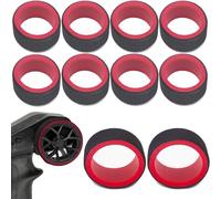 RcThjia Mousse de poignée pour Volant d'émetteur de Voitures RC (10 pièces) - Compatible avec Traxxas TRX4 Slash Tqi, Futaba 3PV 4PV 4PLS 4PX 7PX Prc X4, Flysky GT2 GT3 GT5, Radiolink et Sanwa