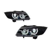 RCUIHGFB Feux avants Auto Compatible avec BMW pour E90 318 320 325i 2005-2012 Kit D'accessoires pour Phares DRL Et Lentilles Projecteur