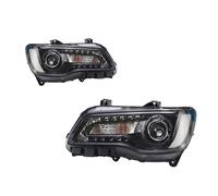 RCUIHGFB Feux avants Auto Compatible avec Chrysler pour 300C 2011-2017 Ensemble Complet Phares Mise À Niveau Kit D'accessoires Lentilles Projecteur Haute Configuration Voiture