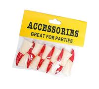 RCULWPLP 10 Pièces Doigts de Sorcière Faux Ongles Halloween Accessoires Réalistes Convenant pour Décor Festif Improvisation Théâtrale Distribution de Cad, Rouge