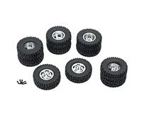 RCULWPLP 10 Pièces Pneu Caoutchouc Remplaçable Voiture Télécommandée Accessoire Métal Upgrade Pièce Véhicule Modèle Installation Facile Fonction Amélioration A, Argent