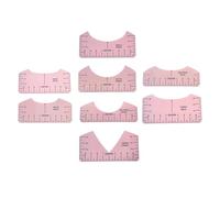 RCULWPLP 8 Pièces Guide D'Alignement et de Positionnement T Shirt Règle Centrage pour Placement Motif PVC Outil Réutilisable pour Cols Divers Idéal pour, Rose