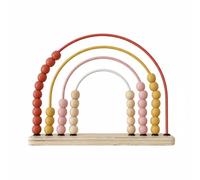 RCULWPLP Abacus Arithmétique Jouet Mathématique Tableau Double Face Calcul Cadre Bois Fonction Compter Perles Convient Apprentissage Précoce Éducation Maternelle Maison Enfants, Arc-en-Ciel Rose