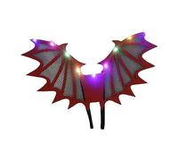 RCULWPLP Aile Chauve-souris Accessoire Déguisement Costume Animal Fille Garçon Plume Feutrine Élastique Durabilité Adaptée pour Mise En Scène Accessoire, Chauve-souris rouge