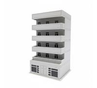 RCULWPLP Architectural Assembly Un Modèle, Modèle De Maison avec Balcon 1/150, 11,5 Cm De Hauteur avec Autocollants De Fenêtre
