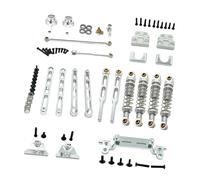 RCULWPLP Biellette de Direction En Métal pour Voiture Télécommandée, Fixation D'amortisseur, Accessoire de Montage. Construction Métallique. Convient Aux P, Argent