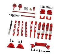 RCULWPLP Biellette de Direction En Métal pour Voiture Télécommandée, Fixation D'amortisseur, Accessoire de Montage. Construction Métallique. Convient Aux P, Rouge