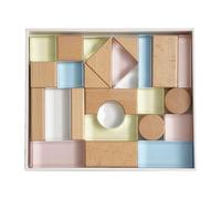 RCULWPLP Blocs de Construction Ensemble de Cubes Empilables Acrylique Transparent Jeu Créatif Apprentissage Sensoriel Jouet Éducatif Adapté Aux, Acrylique et Bois