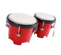 RCULWPLP Bongo Drum Set Mini Percussion Drum, Instrument de Percussion Rythmique Accordable et éducatif, Idéal pour Les Enfants, Les Adultes et Les Débutants, Rouge