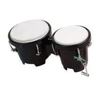 RCULWPLP Bongo Drum Set Mini Percussion Drum, Instrument de Percussion Rythmique Accordable et éducatif, Idéal pour Les Enfants, Les Adultes et Les Débutants, Noir