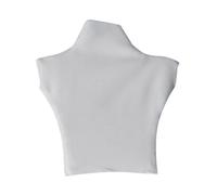 RCULWPLP Débardeur Miniature à Col Roulé Sans Manches En Tissu pour Figurines Articulées 1/12" - Femme - pour La Décoration de Jouets, La Création de Mode, Blanc