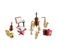 RCULWPLP Ensemble D'instruments de Musique Miniatures pour Maison de Poupée, Modèle de Violoncelle.