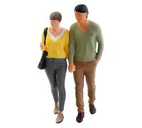 RCULWPLP Figurine Personne Miniature Main Réaliste En Résine pour Maquette Diorama Accessoire Décor Usb Scène Route Bâtiment 2.5-3cm Adaptée à Collection Modél, Jaune