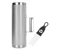 RCULWPLP Guiro Instrument de Percussion à Main avec Tiges En Acier Instrument Musical Métallique à Gratter Outil D'Apprentissage Portable pour La Musique Latin, 4x12 pouces