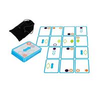 RCULWPLP Jeu de Cartes à Chevaucher, Jeu de Puzzle éducatif pour Le Développement des Enfants - Activité Interactive avec Les Enfants, Bleu Noir