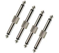 RCULWPLP Pack de 4 Connecteurs de Pédale D'effet Guitare 1/4 Pouce Coupleur de Pédale