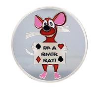 RCULWPLP Protecteur Jetons Poker Texas Hold’em Souvenir Médaille Alliage Rangée Transparent Sécurité Convient Soirées Carte Homme Cadeau