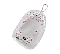 RCULWPLP Sac Transparent Présentoir Figurines Étui Portable en PVC avec Porte-clés pour Objets de Collection Convient pour Usage Quotidien Décoration de Sac Ra, Lapin