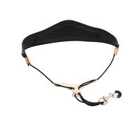 RCULWPLP Sangle de Cou Saxophone Douce à Longueur Variable En Cuir PU et Tissu Respirant Idéale pour Enfants Adultes Cours Particuliers Représentations Publiqu, noir