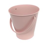 RCULWPLP Seau Petit Seau Métal avec Anse Seau Fer Pratique Multifonction Pot Fleur Rangements Divers rayure Longue Durée Convient à La Maison Enfant S, Rose, 15,5 cm x 15,5 cm