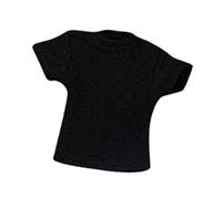 RCULWPLP T-Shirt Ample Style à L'échelle 1/12, Accessoire DIY pour Figurine Masculine, Manches Courtes, Vêtements pour Figurines Articulées de 15 C, Noir