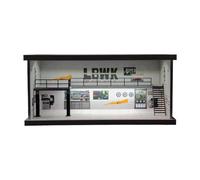 RCULWPLP Vitrine pour Voiture Miniature à L'échelle 1/64, Boîte D'exposition pour Véhicule Moulé sous Pression avec éclairage LED Réglable, Diorama de, Style A