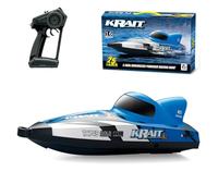 RCXTechPro Bateau RC pour adultes, entièrement proportionnel 2,4 GHz avec télécommande sans balais Turbojet Speedboat 25 km/h, haute vitesse, étanche, voilier de course pour lac, rivière, piscine et
