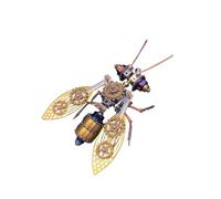 RCXTechPro Big Bee - Casse-tête 3D en métal pour adultes - 170 pièces à monter soi-même en métal steampunk insectes, modèle stimulant le cerveau 3D - Kit d'art et d'artisanat