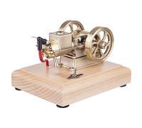 RCXTechPro Kit de modèle de moteur 1,6 CC Hit and Miss qui fonctionne - Micro moteur horizontal à combustion interne à vitesse réglable en métal refroidi à l'eau pour adultes amateurs