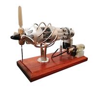 RCXTechPro Kit de modèle de moteur Stirling qui fonctionne, plaque oscillante 16 cylindres, verre quartz, cylindre chaud, moteur Stirling, expérimentation scientifique physique STEM pour adultes