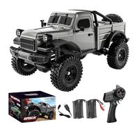 RCXTechPro RC Crawler Rock Crawler Truck 1/18 Camion Voiture Télécommandé avec Lumières LED, RTR 4WD Off Road Voiture Tout-Terrain Radiocommandée 4x4 pour Adultes Jouet de Loisirs - C8813