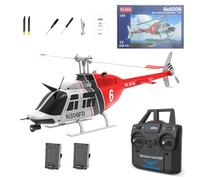 RCXTechPro RC ERA C138 Bell 206 Hélicoptère RC pour adultes, échelle 1:30, 6CH 6 axes, rotor unique, positionnement du flux optique, maintien de l'altitude, vol stable, RTF