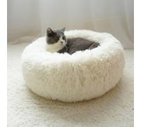 RCYONGQ Panier Chien Tissu Peluche Doux Confortable, Ronde Lit pour Chien, Lit pour Animal avec Fond Antidérapant pour Petits Et Grands Chats(A,80cm)