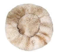 RCYONGQ Panier Chien Tissu Peluche Doux Confortable, Ronde Paniers Chat, Lit pour Animal avec Fond Antidérapant pour Petits Et Grands Chats(V,80cm)