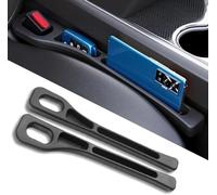 RCZHAK 2 Pièces Remplissage D'Espace de Siège de Voiture pour Opel Crossland/Crossland X, Anti-Chute Rembourrage de Couture Latérale Organiseur de Accessoires,A Black
