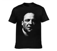 RDBGHAUK Tony Soprano T Shirt Crime Drama TV Series Cotton Mens T-Shirt Plsize Print Tshirt Cute Black XL
