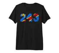 RDC Congo Pride of The Country Code régional Kinshasa T-Shirt Haut de Gamme