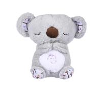 RDCIRP Jouet en Peluche for soulager l'anxiété, Adorable Animal en Peluche apaisant Koala avec lumières Musicales et Mouvement de Respiration Rythmique for garçons Filles Adultes endormis(Gris)