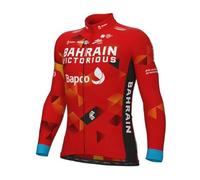 RDCYCLIST 2022 World Tour Team BAHRAIN Sunsreen mince Maillot de cyclisme manches longues pour homme,Maillot de cyclisme respirant à séchage rapide (M)