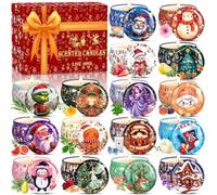 RDDAIPE 16 Pièces Coffret Bougies Parfumées Cadeau, Bougie de Noel, Soja Cire Bougie Parfumées Noel, Combustion de 320 Heures, Bougie Parfumée Noel pour Noël, Fête des Mères, Anniversaire, Valentin