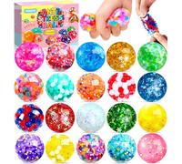 RDDAIPE 20pcs Balle Anti-Stres, Ø4.5cm Balle Anti Stress Enfant Adulte, Balle Anti-Stress Squishy, Balle Sensorielle, Squeeze Stress Ball Fidget Toys,Jouet Anti Stress,Cadeau d'anniversaire d'enfant