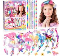 RDDAIPE 8pc Kit de Fabrication de Bandeaux pour Fille,Accessoire Cheveux Bricolage,Loisir Creatif Serre Tete Activite Manuelle pour Fille Enfant 4 5 6 7 8 9 10 Ans Jouet Jeux Cadeau Anniversaire Noel