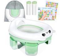 RDDAIPE Pot Pliable Portable Enfant Voyage, Pot de Voyage Enfant, Pot Bebe Toilette Portable Enfant, avec 40 Sac, Potty Training Seat, Toilette Pot WC Enfant, pour Voyage, Camping,Voiture,Extérieur